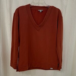 Rust V-Neck Pullover